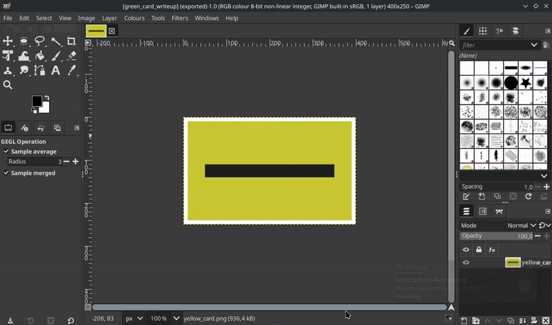 GIF del proceso de edición